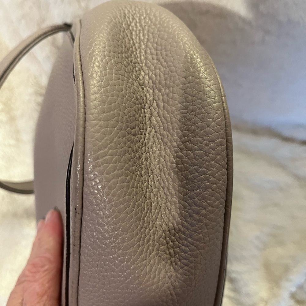Kate Spade Soft Taupe Hobo Shoulder Bag . Cherry bag charm included 101/2x121/2 - Picture 13 of 16